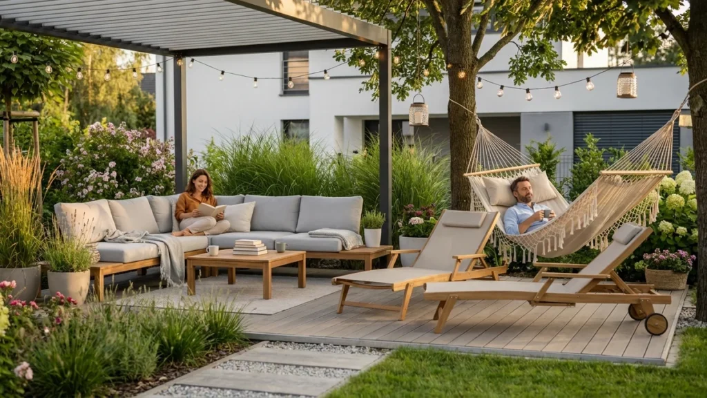 Leżaki, hamaki i sofy ogrodowe - jak stworzyć idealną strefę chilloutu w ogrodzie - featured
