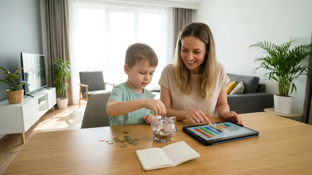Nauka oszczędzania pieniędzy dla dzieci - praktyczne sposoby na budowanie dobrych nawyków finansowych - featured