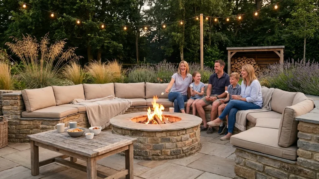 Ogród z miejscem na ognisko – funkcjonalny projekt dla całej rodziny - featured