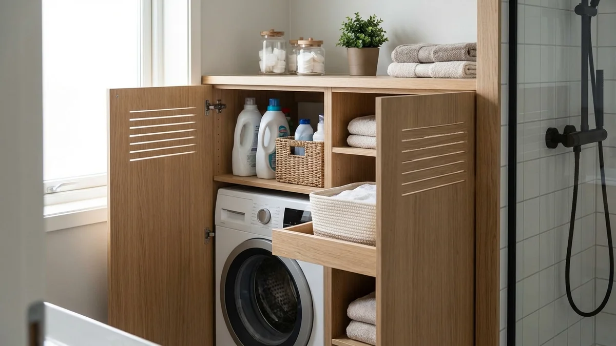 Pralka w małej łazience – sprytne sposoby na jej ukrycie i oszczędzanie miejsca