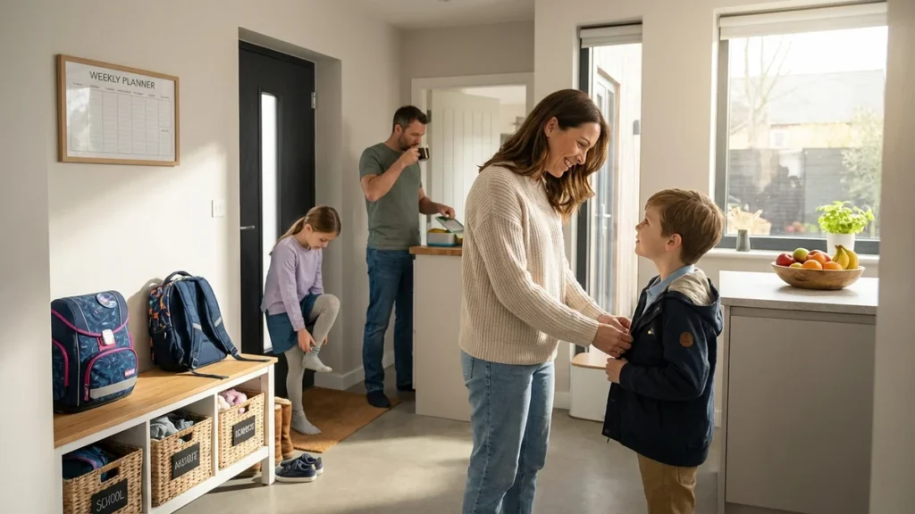 Sprawna organizacja poranków w rodzinie - jak zacząć dzień bez stresu i chaosu - featured